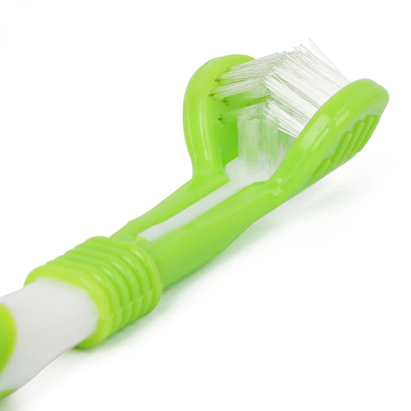 Dog Toothbrush Pet Products Dog Accessories Supplies Pets Dog Gadgets Pet Dog Oral Cleaning 3 Head Toothbrush