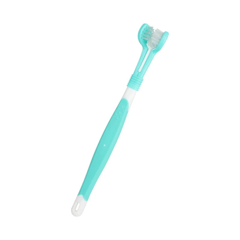 Dog Toothbrush Pet Products Dog Accessories Supplies Pets Dog Gadgets Pet Dog Oral Cleaning 3 Head Toothbrush