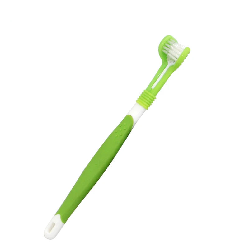 Dog Toothbrush Pet Products Dog Accessories Supplies Pets Dog Gadgets Pet Dog Oral Cleaning 3 Head Toothbrush