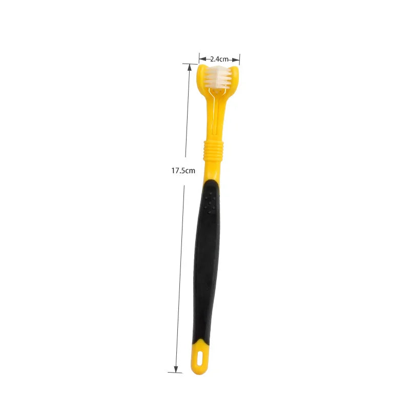 Dog Toothbrush Pet Products Dog Accessories Supplies  Pets Dog Gadgets Pet Dog  Oral Cleaning 3 Head Toothbrush